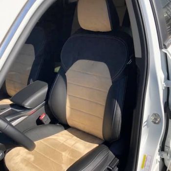 Авточехлы Автопилот Черный бежевый алькантара